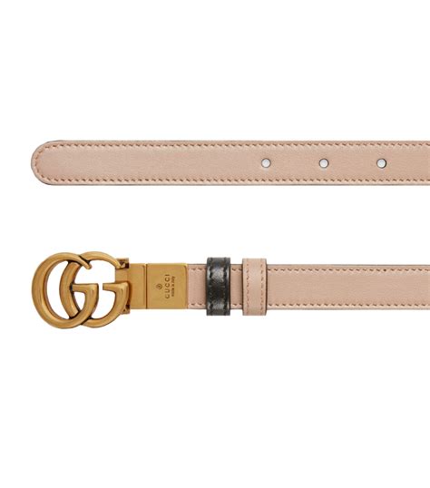 gucci reversible black pink belt|Gucci marmont reversible thin belt.